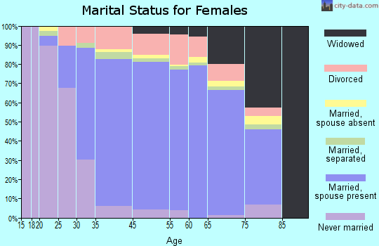 Isle of Palms marital status for females