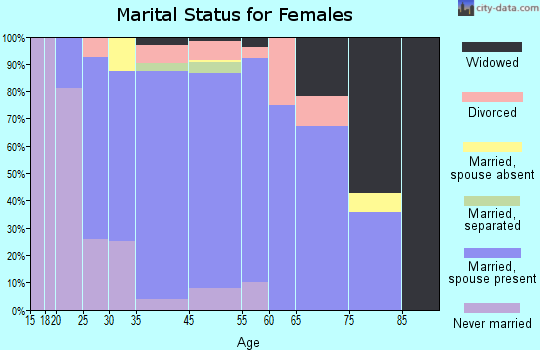 Meggett marital status for females