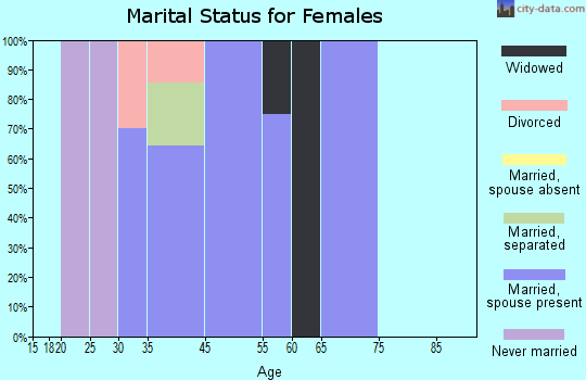 Central City marital status for females