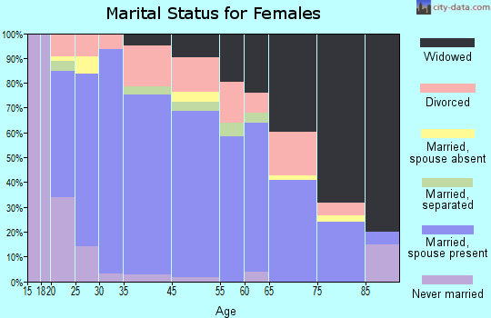 Archer City marital status for females