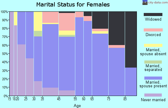 Brookside Village marital status for females
