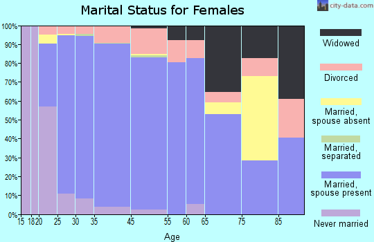 Brushy Creek marital status for females