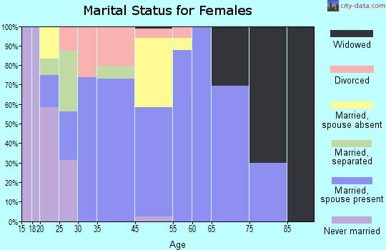 Clarksville City marital status for females