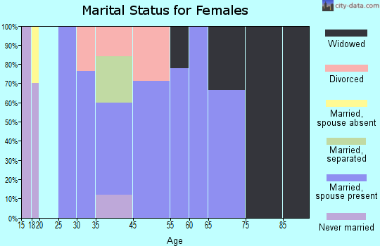 Dell City marital status for females