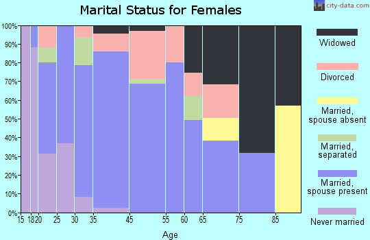 Denver City marital status for females