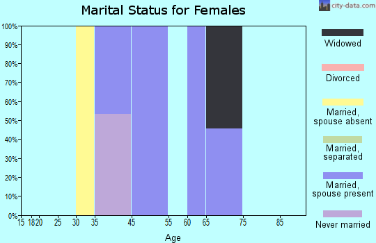 El Camino Angosto marital status for females