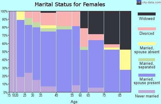 Gun Barrel City marital status for females