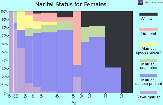 Homestead Meadows South marital status for females