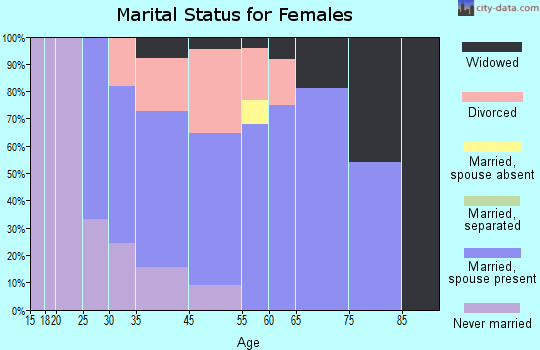 Jamaica Beach marital status for females
