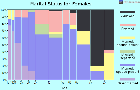 Johnson City marital status for females