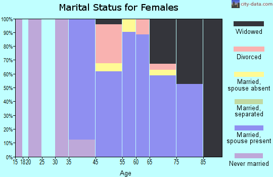 Onion Creek marital status for females