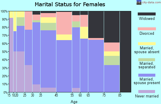 Rocksprings marital status for females