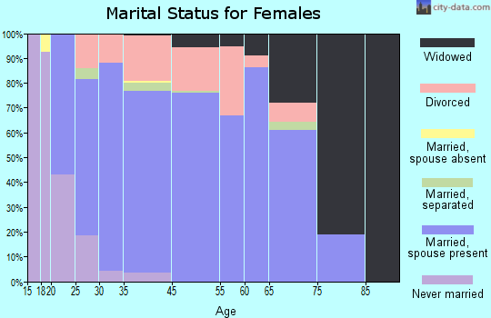 Saginaw marital status for females