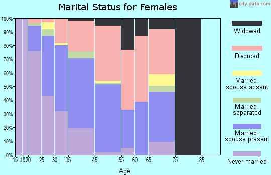 Wells Branch marital status for females