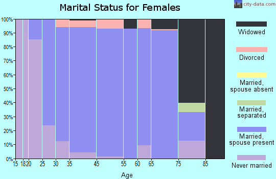 Willow Park marital status for females