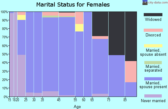 River Heights marital status for females