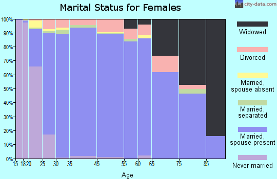 South Jordan marital status for females