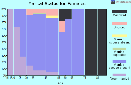 South Snyderville Basin marital status for females