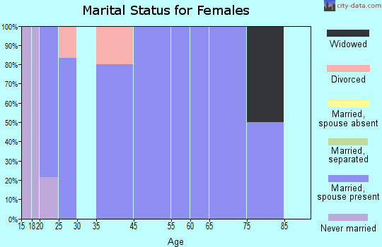 Wales marital status for females