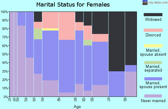 Arlington marital status for females