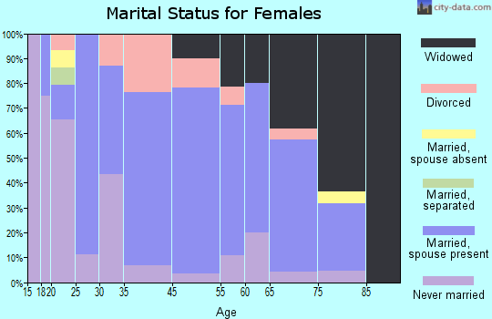 Island Pond marital status for females