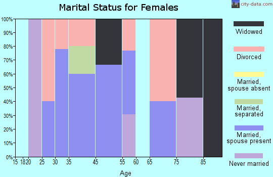 Perkinsville marital status for females