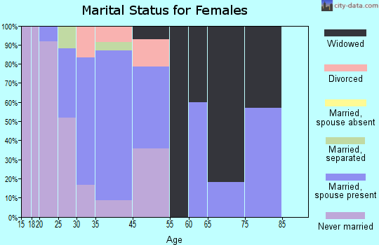 The Plains marital status for females