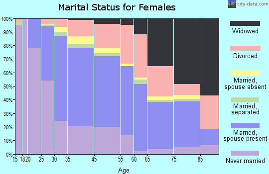 Tysons Corner marital status for females