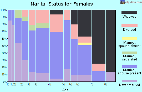 Weber City marital status for females