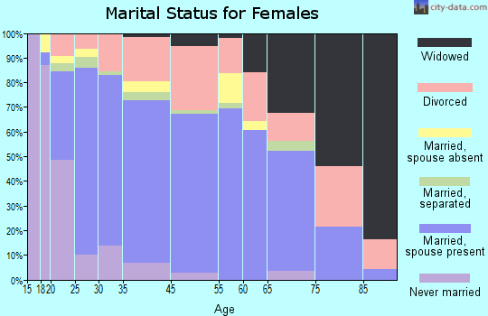 Arlington marital status for females