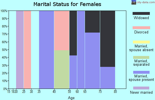 Bay View marital status for females
