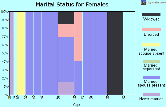 Farmington marital status for females