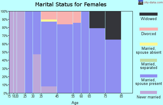 Hunts Point marital status for females