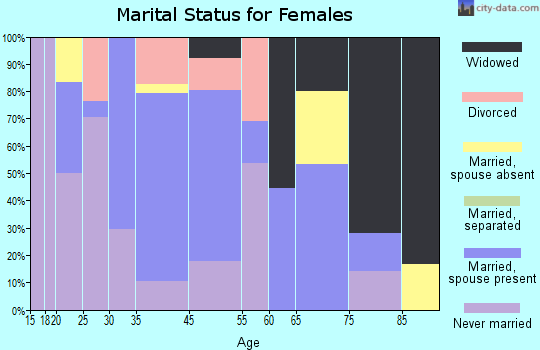 Beech Bottom marital status for females