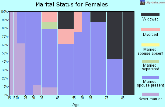 Arlington marital status for females