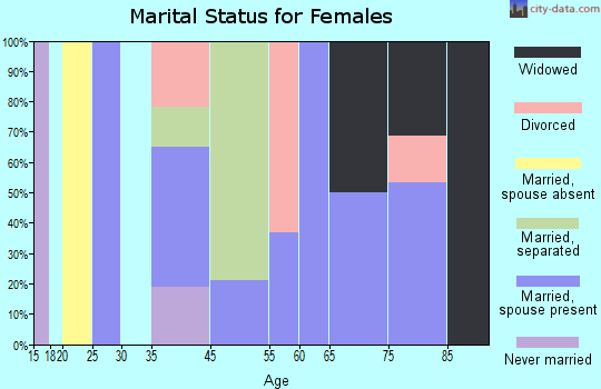Salton Sea Beach marital status for females