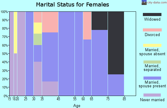 Ironton marital status for females