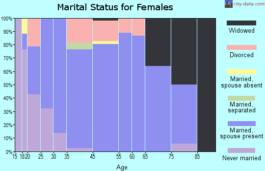 Lake Nebagamon marital status for females