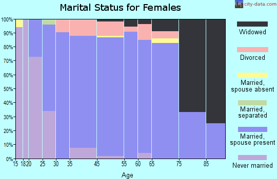 Rib Mountain marital status for females