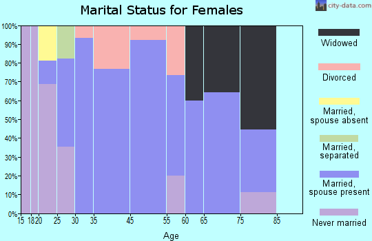 Rock Springs marital status for females