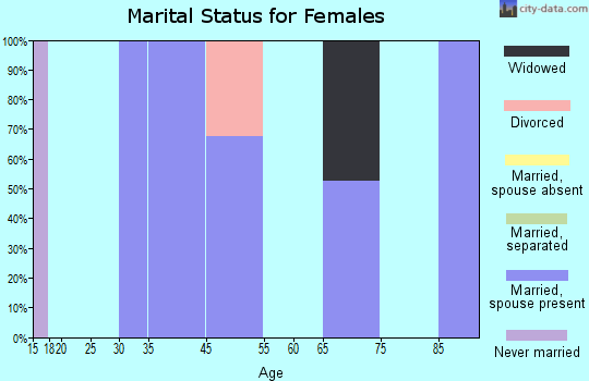 Airport Road marital status for females