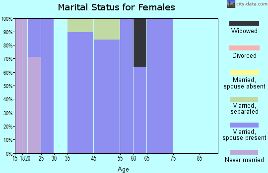 James Town marital status for females