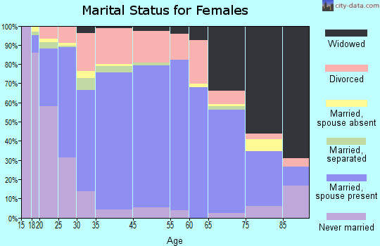 Rock Springs marital status for females