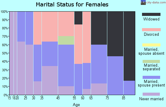 Mountain View marital status for females