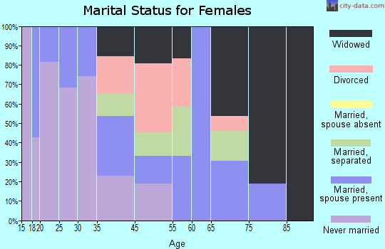 Akron marital status for females