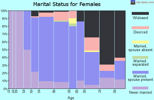 Cheshire Village marital status for females