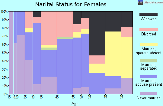Plainfield Village marital status for females