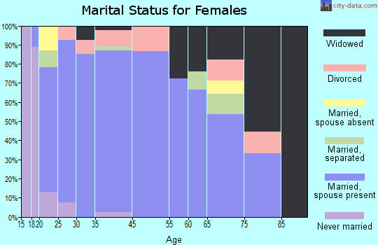 North Bibb marital status for females