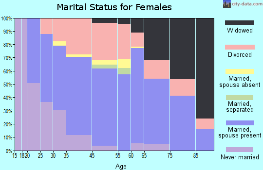 Indian Rocks Beach marital status for females