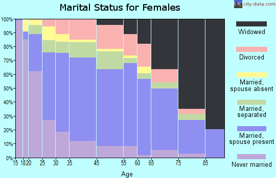Leisure City marital status for females